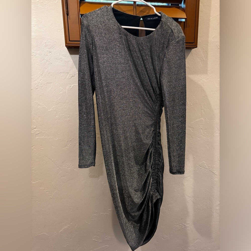 Veronica Beard mini dress silver
